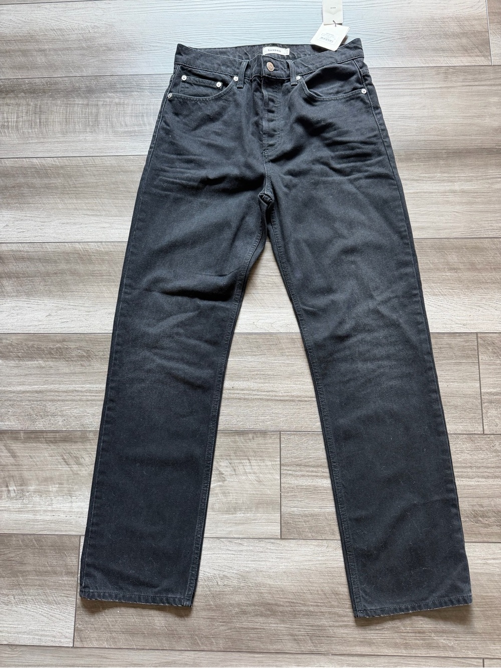 SANDRO Black Straight Jeans 27 - Picture 4 of 8